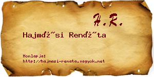 Hajmási Renáta névjegykártya